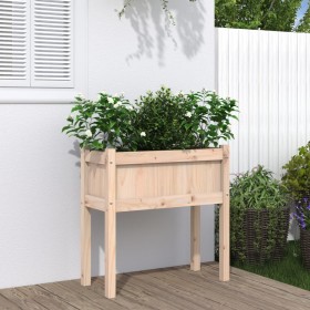 Jardinera con patas madera maciza de pino 70x31x70 cm de , Maceteros y jardineras - Ref: Foro24-837554, Precio: 55,99 €, Desc...