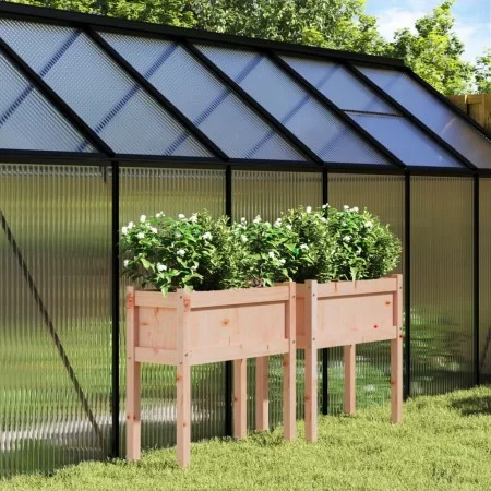 Jardineras con patas 2 uds madera maciza de abeto Douglas de , Maceteros y jardineras - Ref: Foro24-837561, Precio: 71,55 €, ...