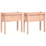 Jardineras con patas 2 uds madera maciza de abeto Douglas de , Maceteros y jardineras - Ref: Foro24-837561, Precio: 100,62 €,...