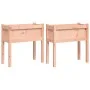 Jardineras con patas 2 uds madera maciza de abeto Douglas de , Maceteros y jardineras - Ref: Foro24-837561, Precio: 71,55 €, ...