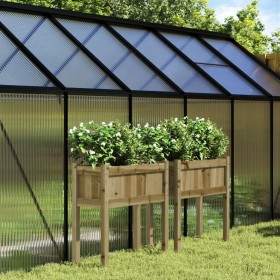 Jardineras con patas 2 uds madera de pino impregnada de , Maceteros y jardineras - Ref: Foro24-837563, Precio: 78,87 €, Descu...