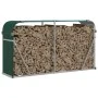 Leñero de acero galvanizado verde 180x45x100 cm de , Bolsas y soportes de leña - Ref: Foro24-364544, Precio: 57,83 €, Descuen...