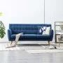 Sofá de 3 plazas tapizado de tela azul 172x70x82 cm de vidaXL, Sofás - Ref: Foro24-247130, Precio: 302,14 €, Descuento: %