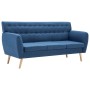 Sofá de 3 plazas tapizado de tela azul 172x70x82 cm de vidaXL, Sofás - Ref: Foro24-247130, Precio: 325,82 €, Descuento: %