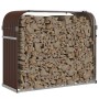Leñero de acero galvanizado marrón 120x45x100 cm de , Bolsas y soportes de leña - Ref: Foro24-364573, Precio: 52,39 €, Descue...