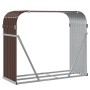 Leñero de acero galvanizado marrón 120x45x100 cm de , Bolsas y soportes de leña - Ref: Foro24-364573, Precio: 52,39 €, Descue...