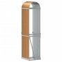 Leñero de acero galvanizado marrón claro 40x45x170 cm de , Bolsas y soportes de leña - Ref: Foro24-364578, Precio: 52,90 €, D...