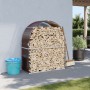 Leñero de acero galvanizado marrón 120x45x140 cm de , Bolsas y soportes de leña - Ref: Foro24-364571, Precio: 59,13 €, Descue...