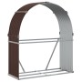 Leñero de acero galvanizado marrón 120x45x140 cm de , Bolsas y soportes de leña - Ref: Foro24-364571, Precio: 59,13 €, Descue...