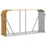 Leñero de acero galvanizado marrón claro 180x45x100 cm de , Bolsas y soportes de leña - Ref: Foro24-364584, Precio: 54,70 €, ...
