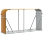 Leñero de acero galvanizado marrón claro 180x45x100 cm de , Bolsas y soportes de leña - Ref: Foro24-364584, Precio: 55,61 €, ...