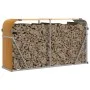 Leñero de acero galvanizado marrón claro 180x45x100 cm de , Bolsas y soportes de leña - Ref: Foro24-364584, Precio: 54,70 €, ...