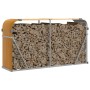 Leñero de acero galvanizado marrón claro 180x45x100 cm de , Bolsas y soportes de leña - Ref: Foro24-364584, Precio: 55,61 €, ...