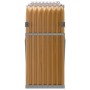 Leñero de acero galvanizado marrón claro 180x45x100 cm de , Bolsas y soportes de leña - Ref: Foro24-364584, Precio: 55,61 €, ...