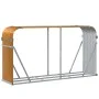 Leñero de acero galvanizado marrón claro 180x45x100 cm de , Bolsas y soportes de leña - Ref: Foro24-364584, Precio: 54,70 €, ...
