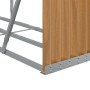 Leñero de acero galvanizado marrón claro 180x45x100 cm de , Bolsas y soportes de leña - Ref: Foro24-364584, Precio: 55,61 €, ...
