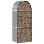 Leñero de acero galvanizado gris claro 80x45x190 cm de , Bolsas y soportes de leña - Ref: Foro24-364550, Precio: 64,37 €, Des...