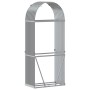 Leñero de acero galvanizado gris claro 80x45x190 cm de , Bolsas y soportes de leña - Ref: Foro24-364550, Precio: 64,37 €, Des...