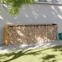 Leñero de acero galvanizado marrón claro 300x45x100 cm de , Bolsas y soportes de leña - Ref: Foro24-364586, Precio: 75,10 €, ...
