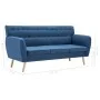Sofá de 3 plazas tapizado de tela azul 172x70x82 cm de vidaXL, Sofás - Ref: Foro24-247130, Precio: 302,14 €, Descuento: %