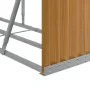 Leñero de acero galvanizado marrón claro 300x45x100 cm de , Bolsas y soportes de leña - Ref: Foro24-364586, Precio: 75,10 €, ...