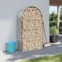 Leñero de acero galvanizado gris claro 120x45x210 cm de , Bolsas y soportes de leña - Ref: Foro24-364552, Precio: 60,27 €, De...