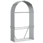 Leñero de acero galvanizado gris claro 120x45x210 cm de , Bolsas y soportes de leña - Ref: Foro24-364552, Precio: 60,27 €, De...