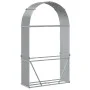 Leñero de acero galvanizado gris claro 120x45x210 cm de , Bolsas y soportes de leña - Ref: Foro24-364552, Precio: 60,27 €, De...