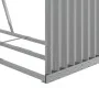 Leñero de acero galvanizado gris claro 120x45x210 cm de , Bolsas y soportes de leña - Ref: Foro24-364552, Precio: 60,27 €, De...