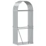 Leñero de acero galvanizado plateado 80x45x190 cm de , Bolsas y soportes de leña - Ref: Foro24-364590, Precio: 56,08 €, Descu...