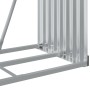 Leñero de acero galvanizado plateado 80x45x190 cm de , Bolsas y soportes de leña - Ref: Foro24-364590, Precio: 56,76 €, Descu...