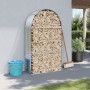 Leñero de acero galvanizado plateado 120x45x210 cm de , Bolsas y soportes de leña - Ref: Foro24-364592, Precio: 62,61 €, Desc...