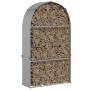 Leñero de acero galvanizado plateado 120x45x210 cm de , Bolsas y soportes de leña - Ref: Foro24-364592, Precio: 62,61 €, Desc...