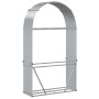 Leñero de acero galvanizado plateado 120x45x210 cm de , Bolsas y soportes de leña - Ref: Foro24-364592, Precio: 62,61 €, Desc...