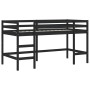 Cama alta para niños con cortinas madera pino azul 90x200 cm de , Camas y somieres - Ref: Foro24-3206971, Precio: 196,89 €, D...
