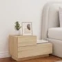 Mesita de noche con luces LED roble Sonoma 70x36x40,5 cm de , Mesitas de noche - Ref: Foro24-836779, Precio: 66,78 €, Descuen...