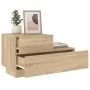 Mesita de noche con luces LED roble Sonoma 70x36x40,5 cm de , Mesitas de noche - Ref: Foro24-836779, Precio: 66,78 €, Descuen...