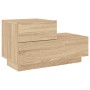 Mesita de noche con luces LED roble Sonoma 70x36x40,5 cm de , Mesitas de noche - Ref: Foro24-836779, Precio: 63,34 €, Descuen...