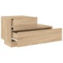 Mesita de noche con luces LED roble Sonoma 70x36x40,5 cm de , Mesitas de noche - Ref: Foro24-836779, Precio: 63,34 €, Descuen...