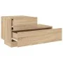 Mesita de noche con luces LED roble Sonoma 70x36x40,5 cm de , Mesitas de noche - Ref: Foro24-836779, Precio: 66,78 €, Descuen...