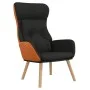 Sillón de relax de tela y PVC negro de , Sillones - Ref: Foro24-341307, Precio: 105,05 €, Descuento: %