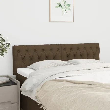 Headboards 2 units of dark brown fabric 80x7x78/88 cm by , Headboards and footboards - Ref: Foro24-346357, Price: 80,39 €, Di...