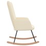 Silla mecedora de tela color crema de , Mecedoras - Ref: Foro24-328009, Precio: 106,00 €, Descuento: %