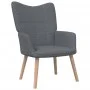 Silla de relajación con reposapiés de tela gris oscuro de , Sillones - Ref: Foro24-327931, Precio: 140,87 €, Descuento: %