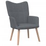 Silla de relajación con reposapiés de tela gris oscuro de , Sillones - Ref: Foro24-327931, Precio: 133,00 €, Descuento: %