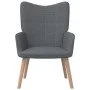 Silla de relajación con reposapiés de tela gris oscuro de , Sillones - Ref: Foro24-327931, Precio: 140,87 €, Descuento: %