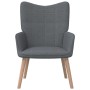 Silla de relajación con reposapiés de tela gris oscuro de , Sillones - Ref: Foro24-327931, Precio: 133,00 €, Descuento: %