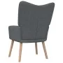 Silla de relajación con reposapiés de tela gris oscuro de , Sillones - Ref: Foro24-327931, Precio: 140,87 €, Descuento: %