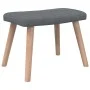 Silla de relajación con reposapiés de tela gris oscuro de , Sillones - Ref: Foro24-327931, Precio: 140,87 €, Descuento: %