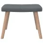 Silla de relajación con reposapiés de tela gris oscuro de , Sillones - Ref: Foro24-327931, Precio: 140,87 €, Descuento: %